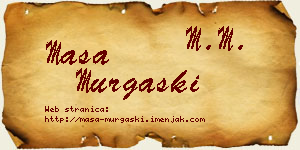 Maša Murgaški vizit kartica
